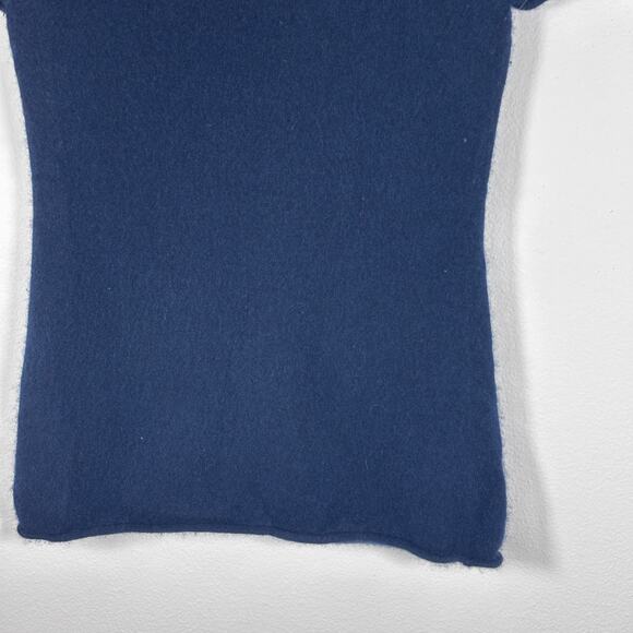 J. Crew Navy Blue Cashmere T-Shirt Sweater Short Sleeve Size XS Pre-Loved - Picture 12 of 14